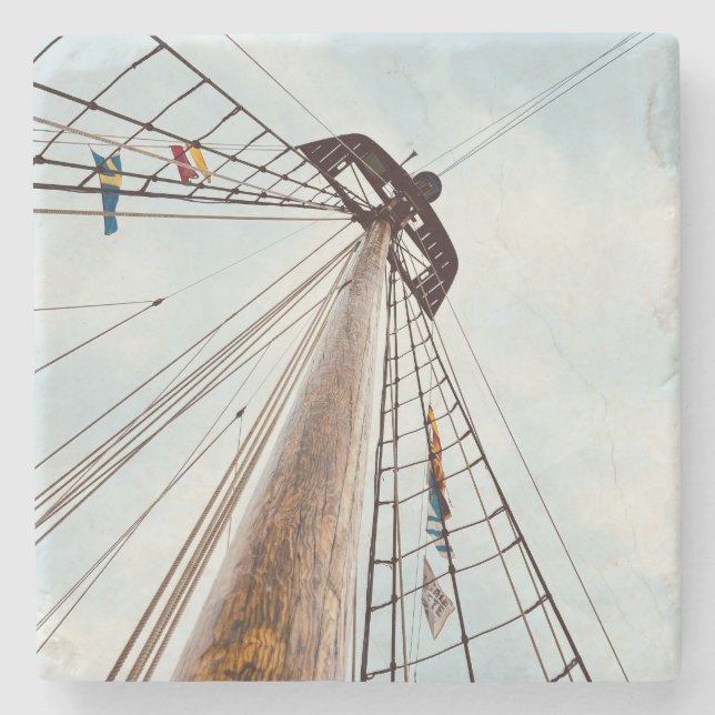 "Set Sail" Marmorstein Stone Untersetzer (Vorderseite)