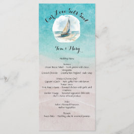 Set Sail Wedding Menu Menükarte