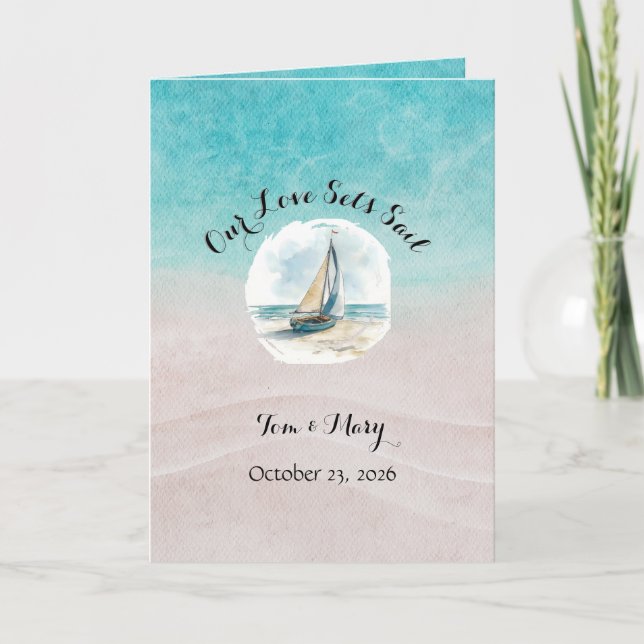 Set Sail Wedding Programm (Vorderseite)