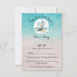 Set Sail Wedding RSVP Karte