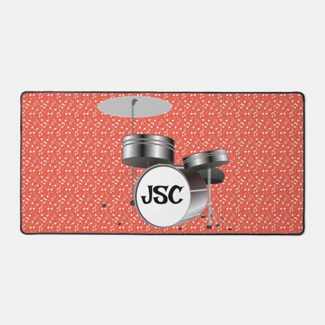 Set-Schlagzeug-Design-Schreibtischmatte Schreibtischunterlage (Vorderseite)