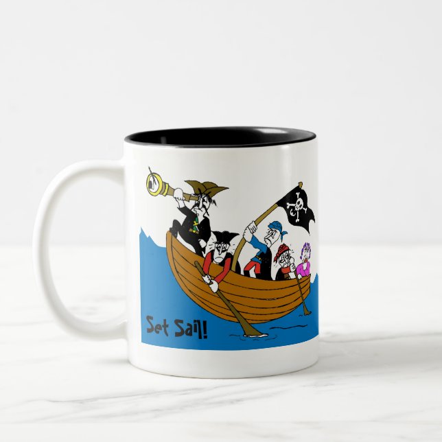 Set-Segel! Kaffee-Tasse Zweifarbige Tasse (Links)