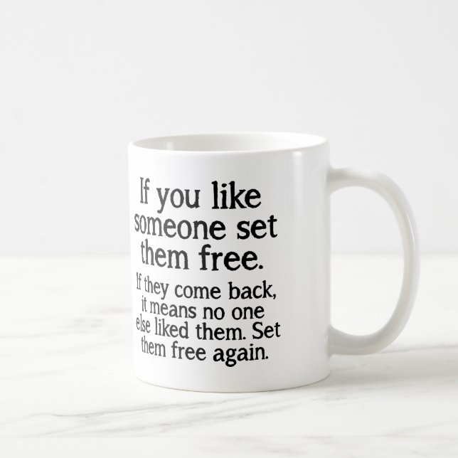 Set sie Freie lustige Mug Kaffeetasse (Rechts)