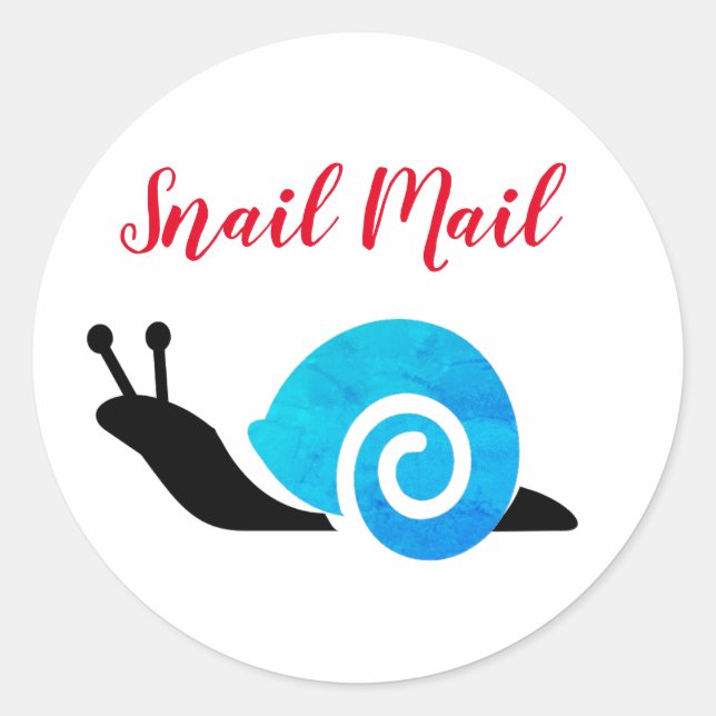 Set "Snail Mail" Runder Aufkleber (Vorderseite)