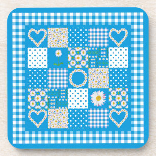 Set Square Untersetzer: Daisychains Imitate Patchw Getränkeuntersetzer