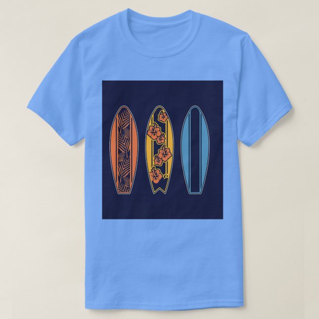 Set Surfbrett Design Surfreiten T-Shirt (Design vorne)