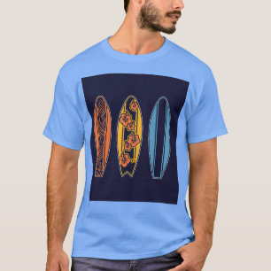 Set Surfbrett Design Surfreiten T-Shirt