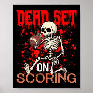 Set über die Punktwertung Skeleton Football Player Poster
