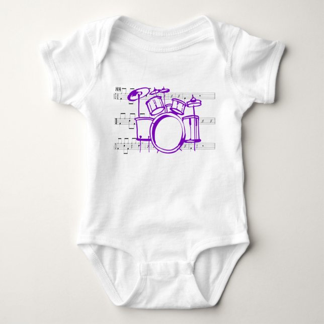 Set und Musik Baby Strampler (Vorderseite)