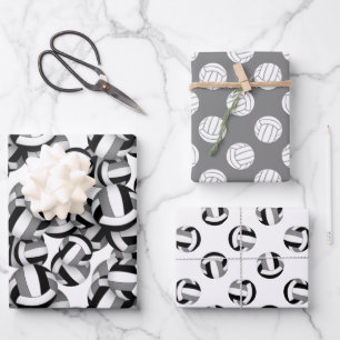 Set-Volleyballmuster koordinieren Geschenkpapier Set