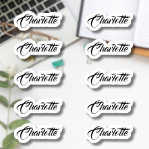 Set von 10 | Kleiner eleganter Skriptname