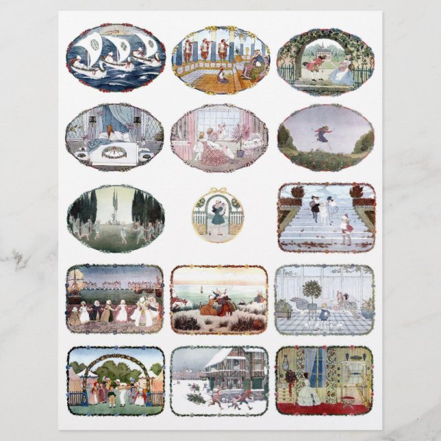 Set von 15 - Collage Sheet zu Kinderbuchbildern (Vorderseite)