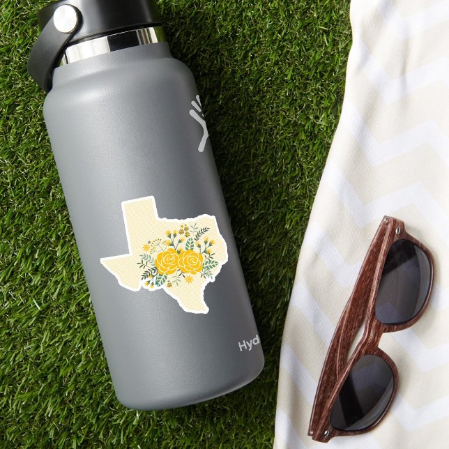 Set von 3 Gelben Rose aus Texas Gingham Staat Aufkleber (Von Creator hochgeladen)