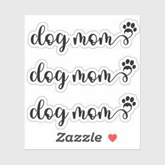 Set von 3 Hunden Mama Aufkleber