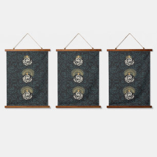 Set von 3 Kerzenlichtswaschmotiven Wandteppich Mit Holzrahmen