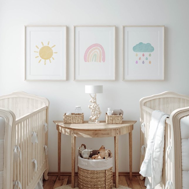 Set von 3 pastellfarbenen Regenbogen-Kinderzimmer- (Von Creator hochgeladen)