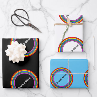 Set von 3 Stolz auf einen anderen Geschenkpapier Set