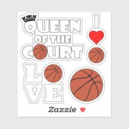 Set von 4 Basketballspielern - Kontakt Aufkleber