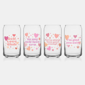 Set von 4 Glasdosen zur Liebe Dosenglas