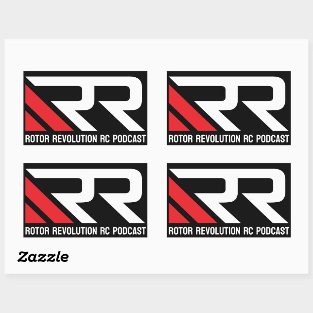 Set von 4 Rotorrevolution RC Podcast Stickers (Blatt)