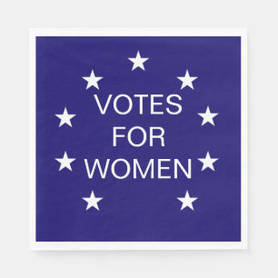 Set von 50 Suffragette-Stimmen für Frauen-Papier Serviette