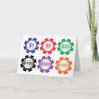 Set von 6 Casino-Chips