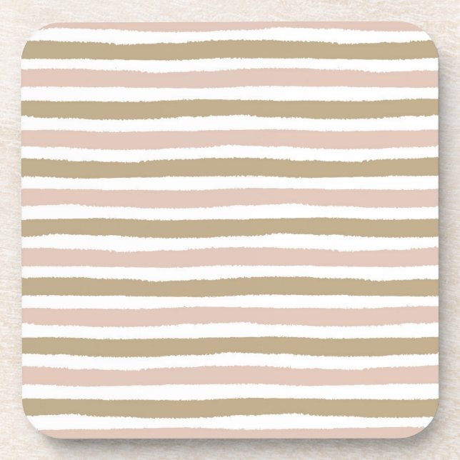 Set von 6 Horizontal gestreiften Untersetzer (Vorderseite)