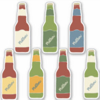 Set von 7 Personalisierten Bierflaschen