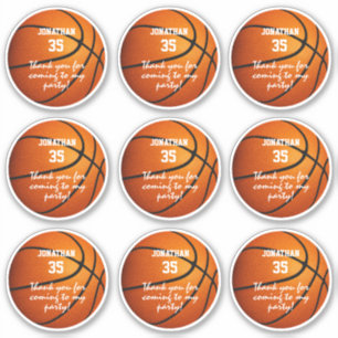 Set von 9 Basketball-Party-Sportlern - Günstige Ma Aufkleber