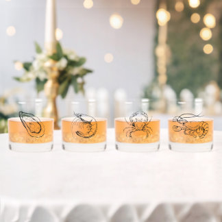 Set von Brillen Whiskyglas