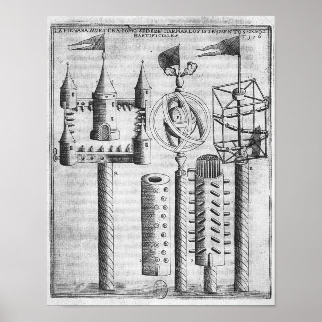 Set von Feuerwerken Poster (Vorne)