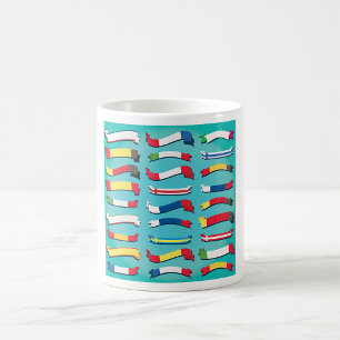 Set von Flaggen Tasse