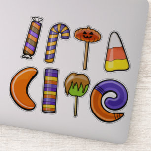 Set von Halloween Süßigkeiten und Leckereien   H Aufkleber