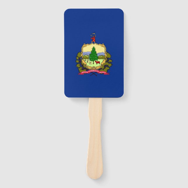 Set von Handfächern mit der Flagge von Vermont, US Fächer (Vorderseite)