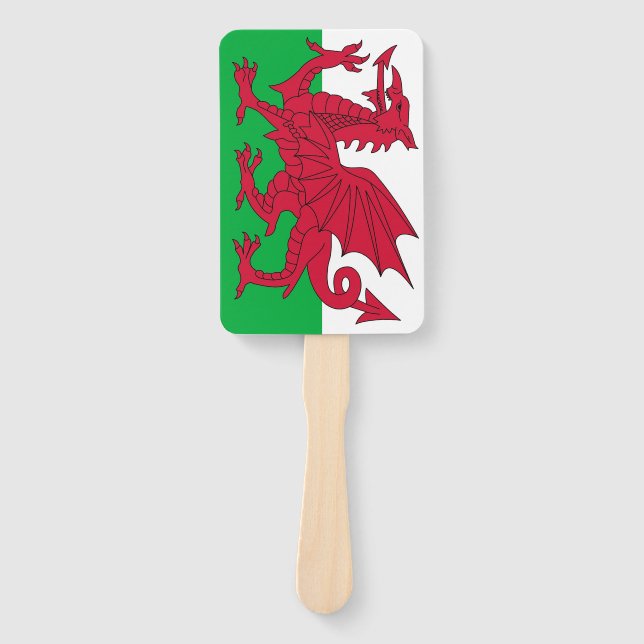 Set von Handfächern mit der Flagge von Wales, Vere Fächer (Vorderseite)