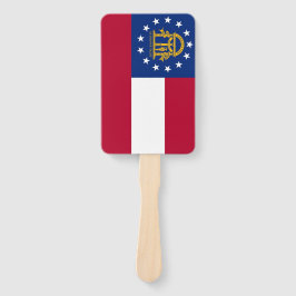 Set von Handfächern mit Flagge von Georgia, USA Fächer