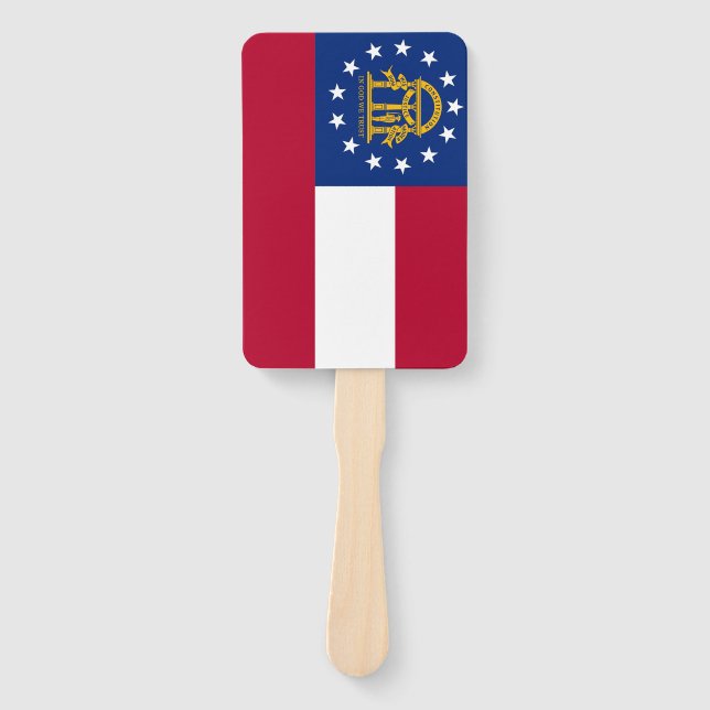 Set von Handfächern mit Flagge von Georgia, USA Fächer (Vorderseite)