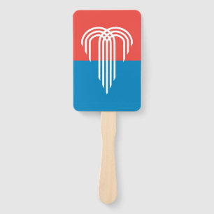 Set von Handfans mit der Flagge von Kansas City, U Fächer