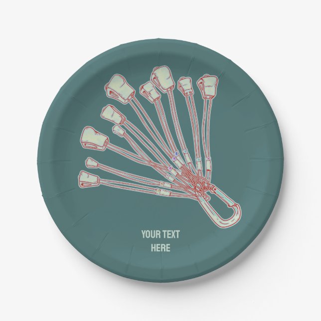 Set von Kletterdrähten Pappteller (Vorderseite)