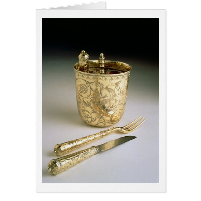 Set von Messer, Gabel, Löffel und Becherglas, (Vorne)