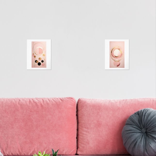 Set von Plakaten der geometrischen, minimalistisch (Wohnzimmer)