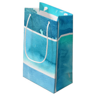 Set von Watercolor abstrakte handgemalte 2 Kleine Geschenktüte