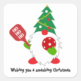 Set 🎅 Weihnachtspickleball Quadratischer Aufkleber