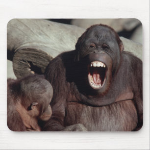 Set wild lebender Tier- und Pflanzenarten - Primat Mousepad