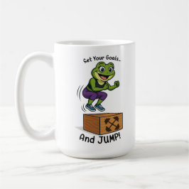 Set Your Goals and Jump – Female Frog Workout Kaffeetasse