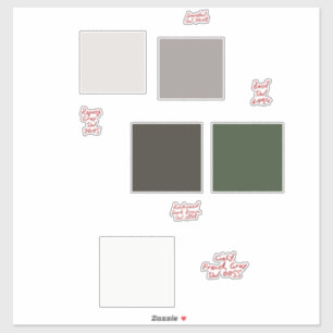Set zum Aufkleber für die Farbtöne Neutral und Erd