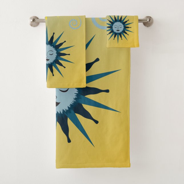 Set zum Sonnenbaden und Mond Gelb und Blau (Insitu)