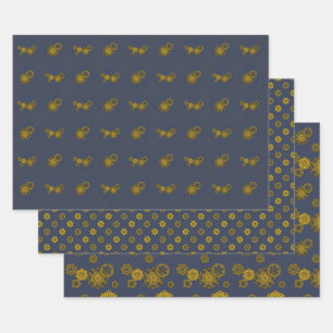 Set zum Wackelpapier für Wölfe Geschenkpapier Set