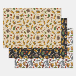 Set zum Wrackpapier für Holiday-Bier Geschenkpapier Set