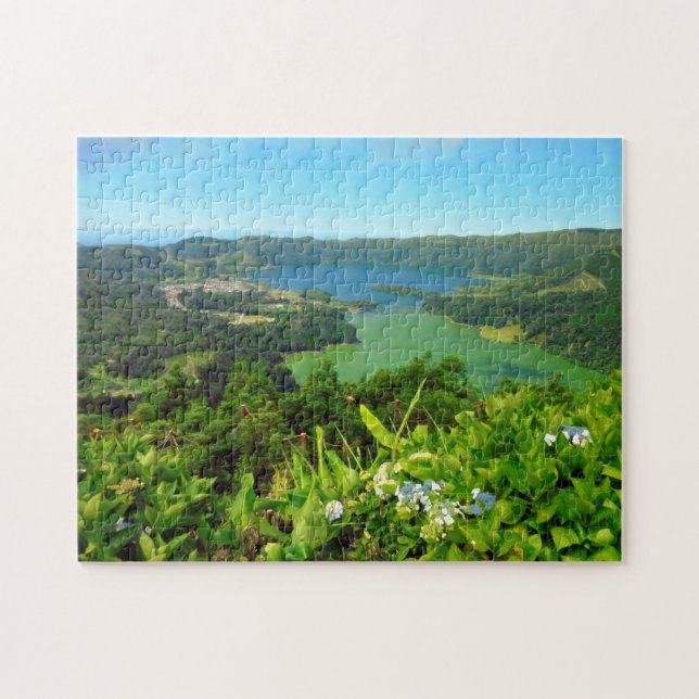 Sete Cidades Azore 11x14 Puzzlespiel mit (Horizontal)